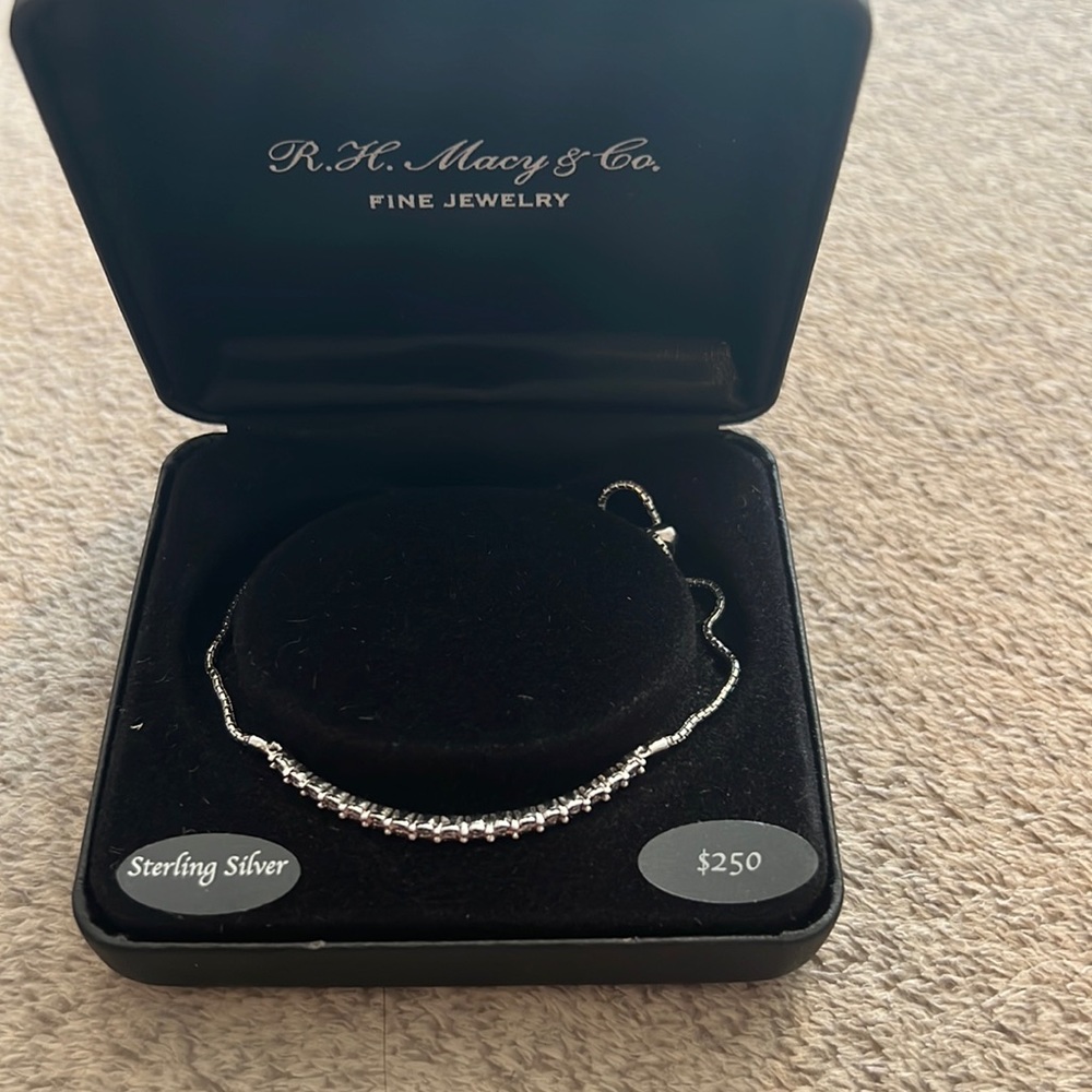 R.H. Macy & Co sterling silver Diamond accent bracelet